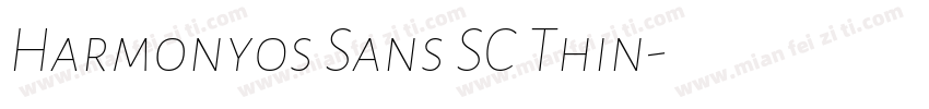 Harmony0s Sans SC Thin字体转换